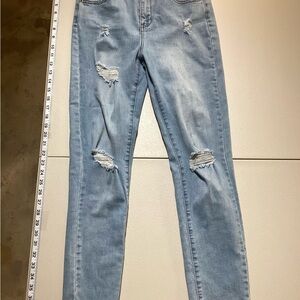 Light Blue Distressed Women Jeans